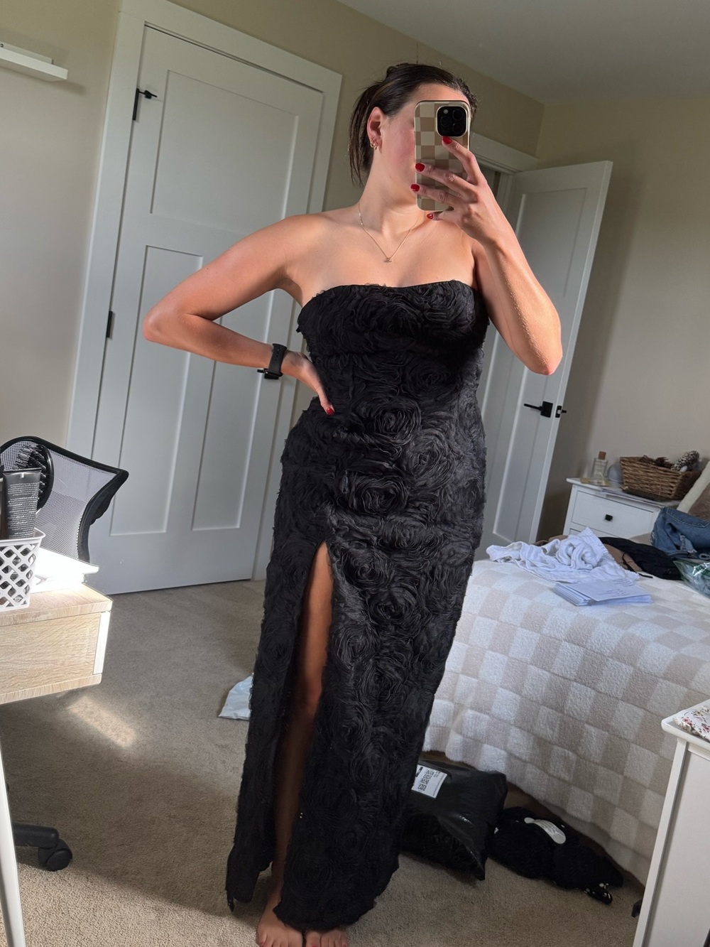 Black floral lulus dress